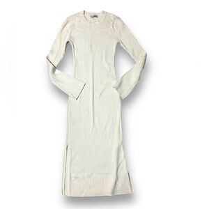 AYR sweater dress Cream/Ivory Size Small Ribbed Knit